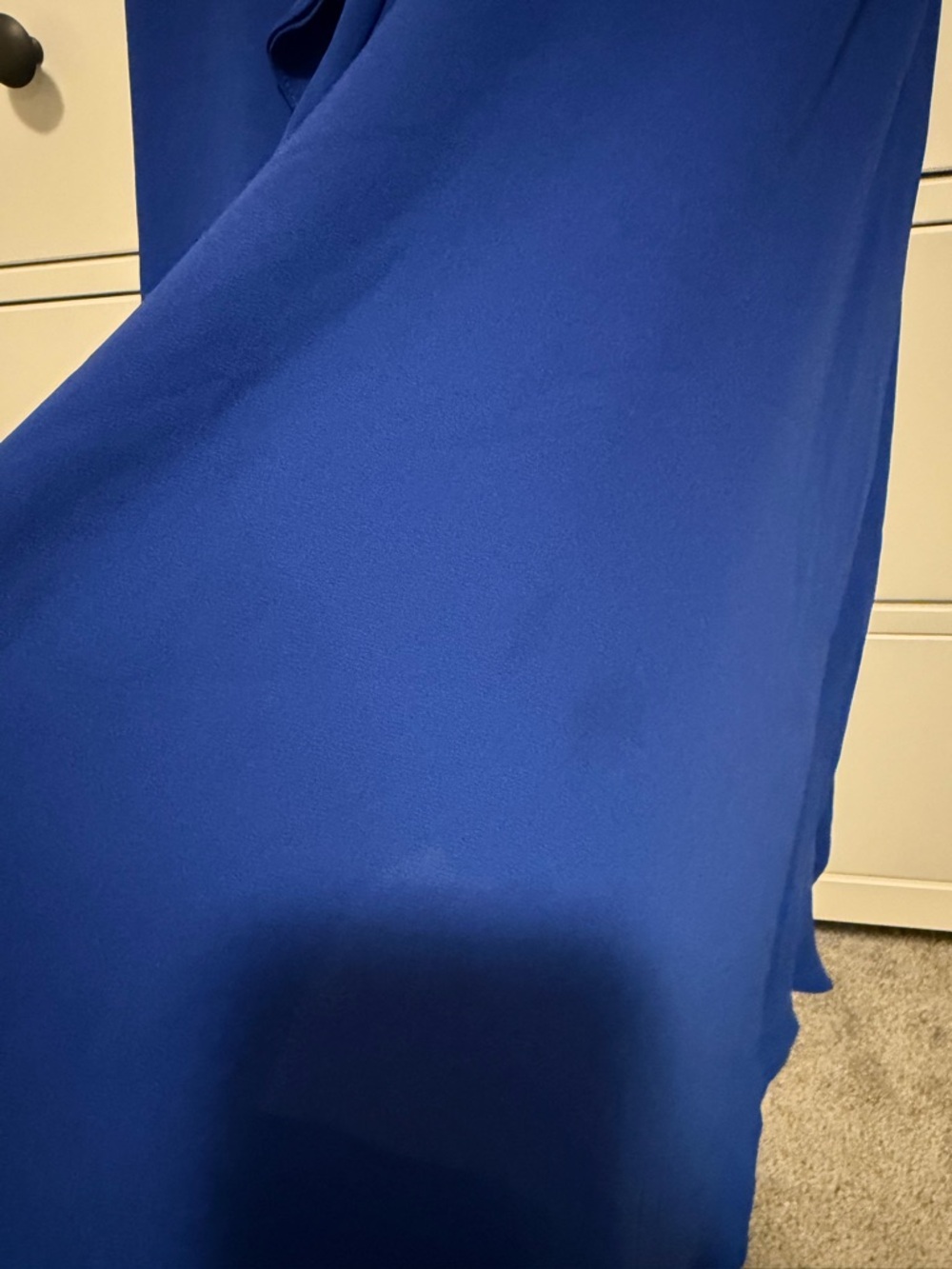 BCBGMaxAzria Blue Asymmetrical Ruffle Dress - Picture 5 of 5